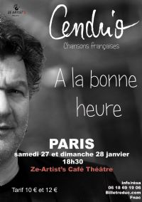 A la bonne heure Concert Cendrio. Du 27 au 28 janvier 2018 à Paris19. Paris.  18H30